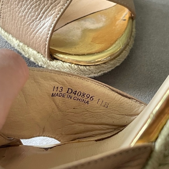 COLE HAAN Hart Sandal Espadrille Wedge Heel Strappy Saddle Brown Tan Size 11B - Picture 4 of 12